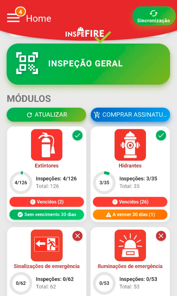 Módulos Check-list Nativos