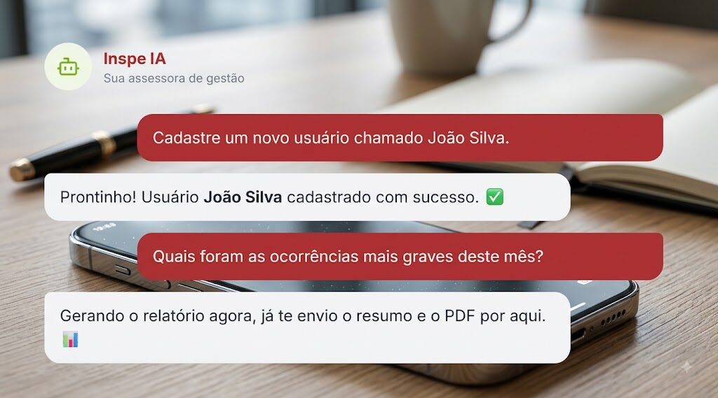 Inspe IA - Sua assessora de gestão respondendo comandos por chat