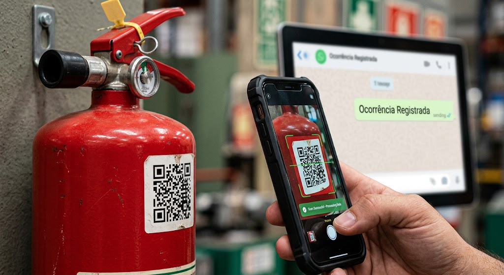Notificação automática de agendamento e ocorrência enviada pelo Inspefire via WhatsApp